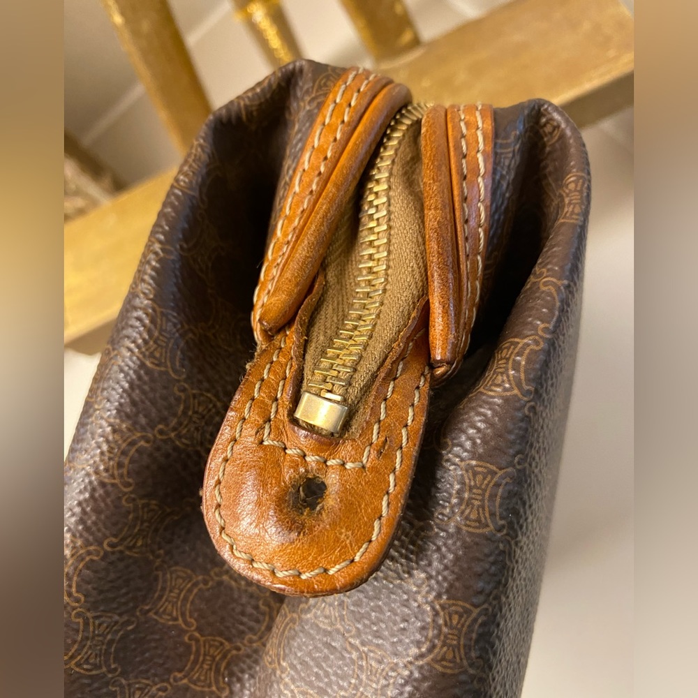 Celine Doctor’s Bag Vintage Macadam Triomphe. Frame Opening Travel/Cosmetics. - Picture 6 of 13